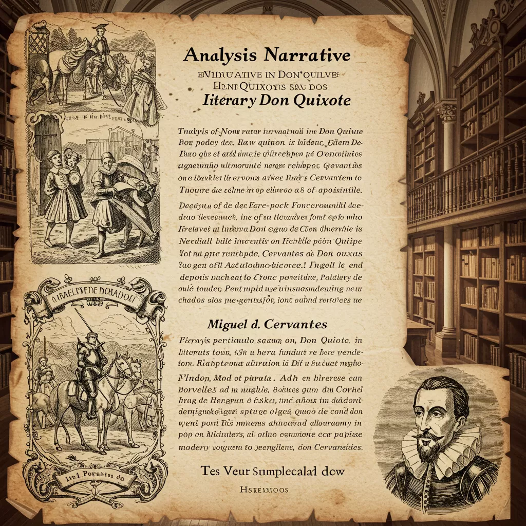 Análisis de la Narrativa en Don Quijote: Innovaciones Literarias de Cervantes